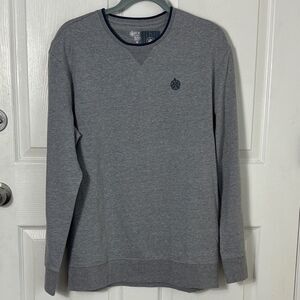 New NWT Boca Classic gray crew neck long sleeve Compass logo cotton blend size M